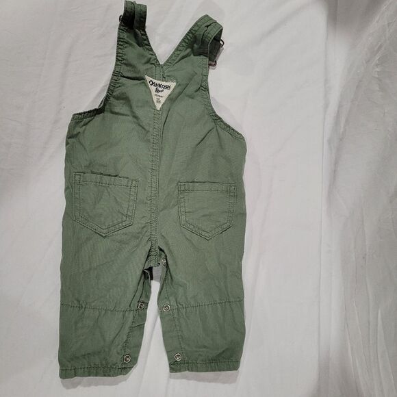 OshKosh B'gosh Size 3 Months Girls Green Overalls - Picture 3 of 5